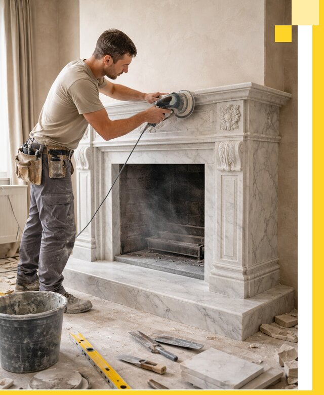 Изготовление и установка мраморных каминов в Нижнем Новгороде под ключ