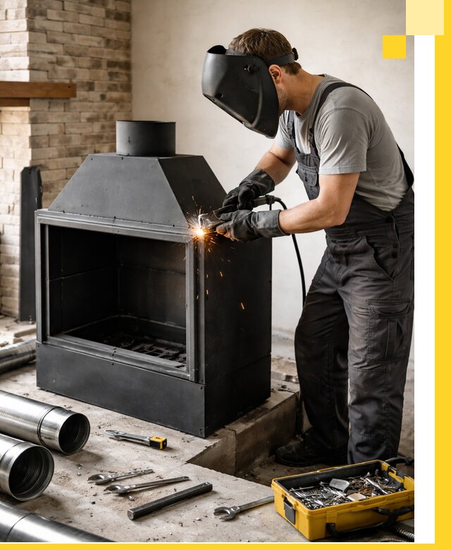 Продажа и установка металлических каминов в Нижнем Новгороде под ключ