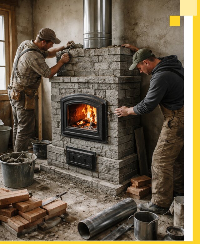 Производство, поставка и монтаж дровяных печей в Нижнем Новгороде