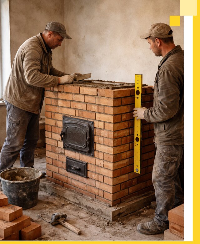 Отопительные печи под ключ в Нижнем Новгороде, установка и сборка