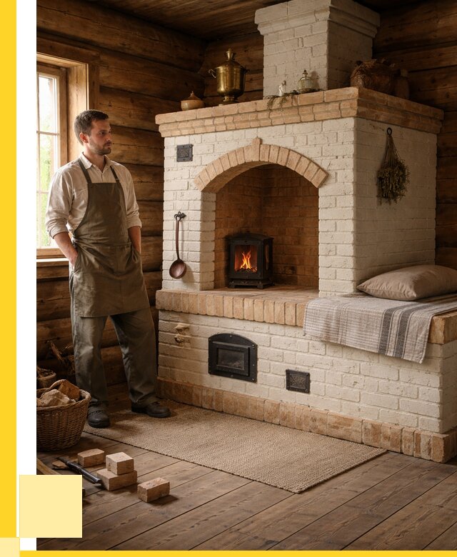 Русские печи с лежанкой под ключ в Нижнем Новгороде от 156315 р. ЭриданНнн