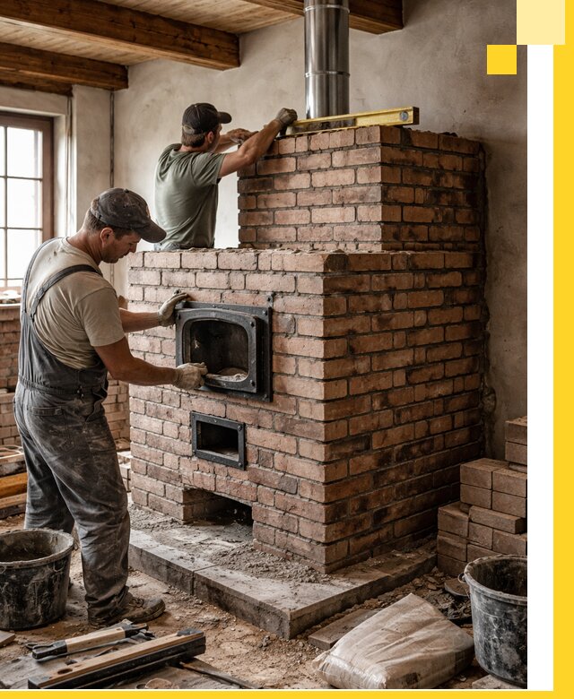 Печи для загородного дома под ключ в Нижнем Новгороде — монтаж и сервис