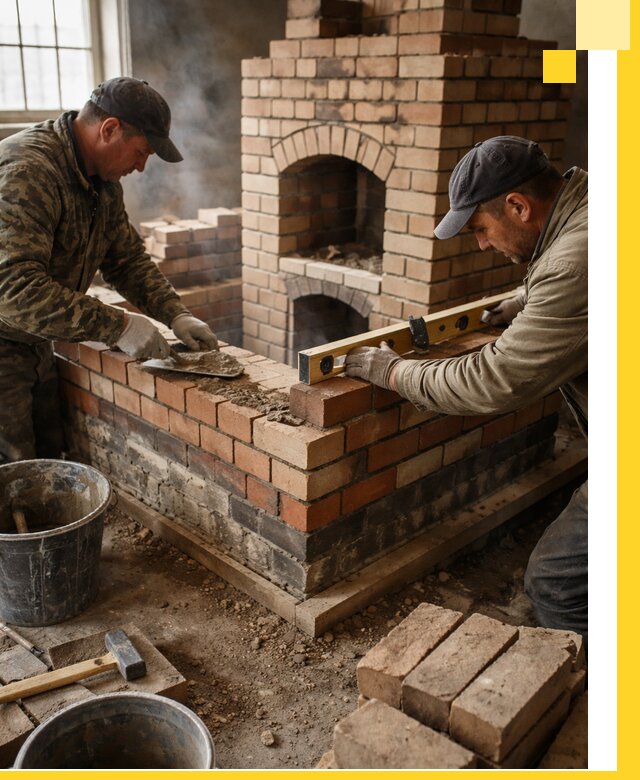 Изготовление и монтаж печей и каминов из кирпича в Нижнем Новгороде