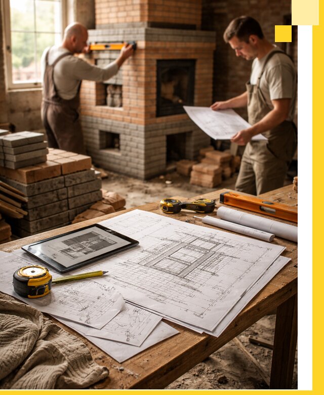 Проекты печей и каминов с индивидуальным дизайном в Нижнем Новгороде