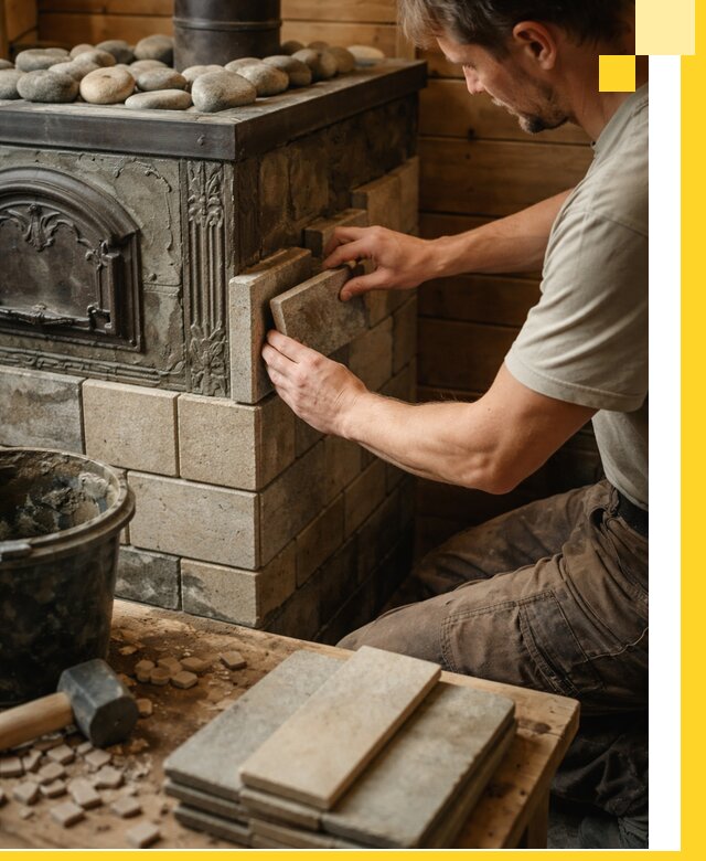 Облицовка банных печей в Нижнем Новгороде профессиональная отделка