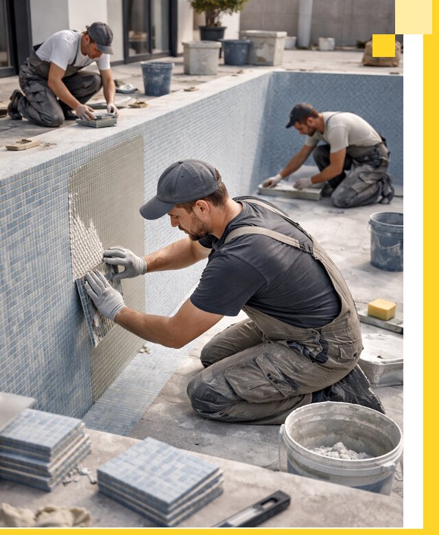 Облицовка бассейнов в Нижнем Новгороде плитка мозаика гидроизоляция