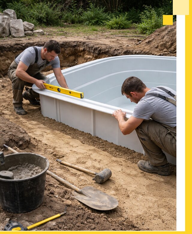 Производство и установка пластиковых бассейнов в Нижнем Новгороде под ключ