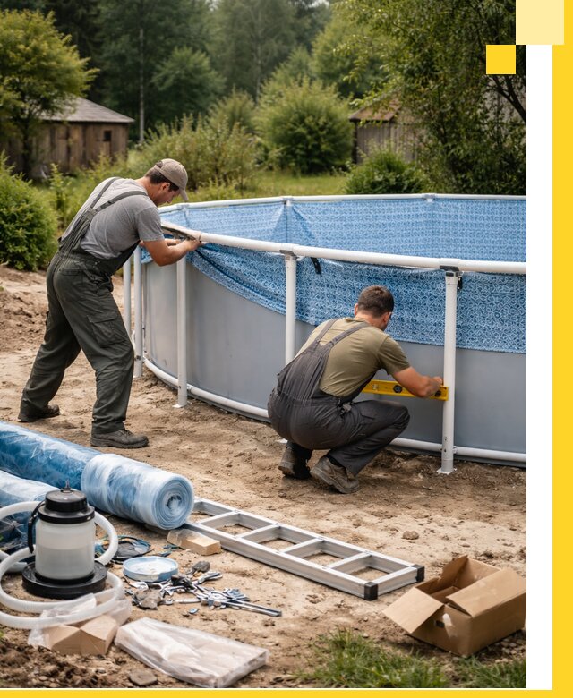 Установка и монтаж каркасных бассейнов в Нижнем Новгороде под ключ