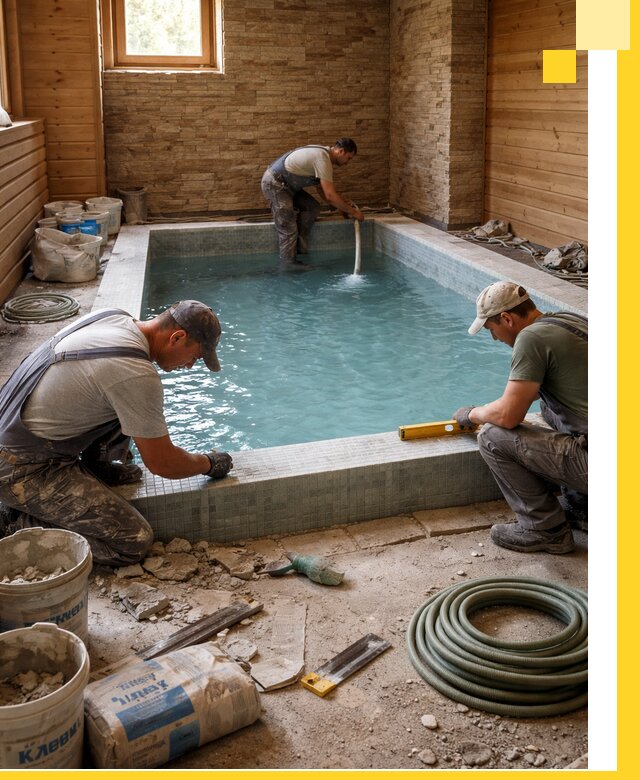 Проектирование и строительство бассейнов для бани в Нижнем Новгороде