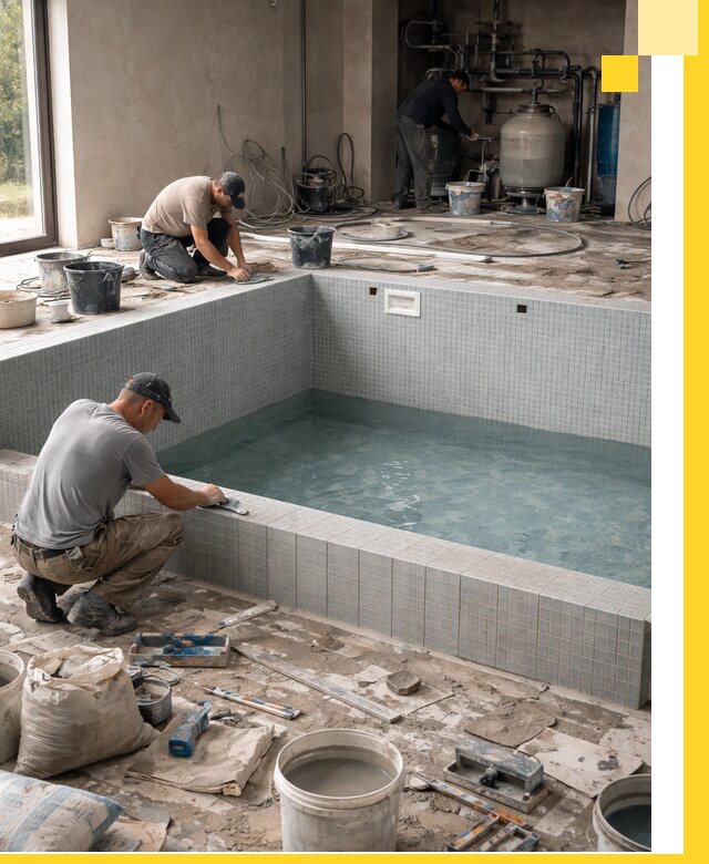 Строительство и монтаж бассейнов в помещении в Нижнем Новгороде