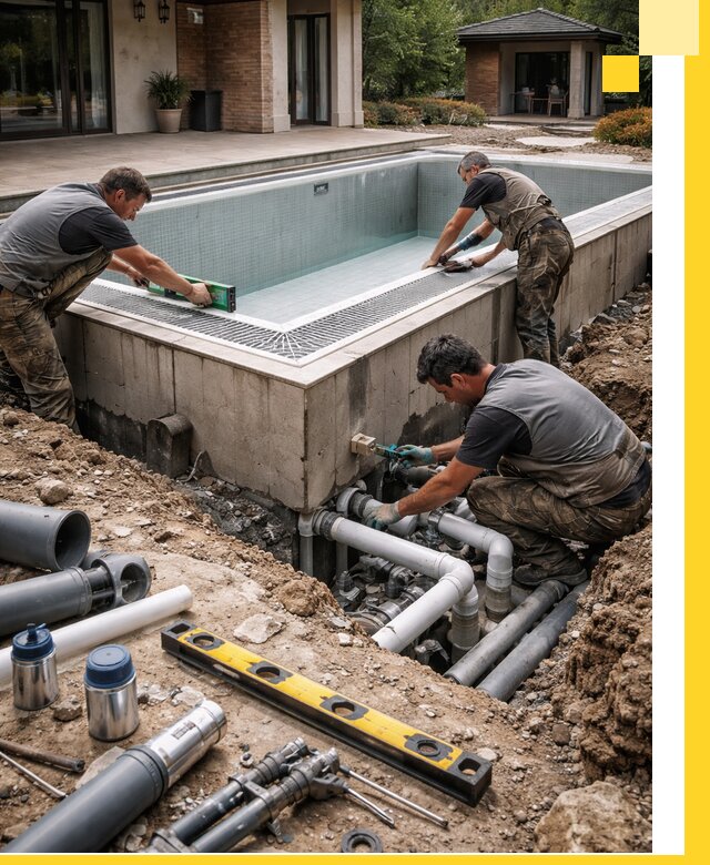 Строительство переливных бассейнов в Нижнем Новгороде под ключ