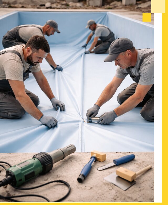 ПВХ пленка для бассейнов с монтажом и гарантией в Нижнем Новгороде