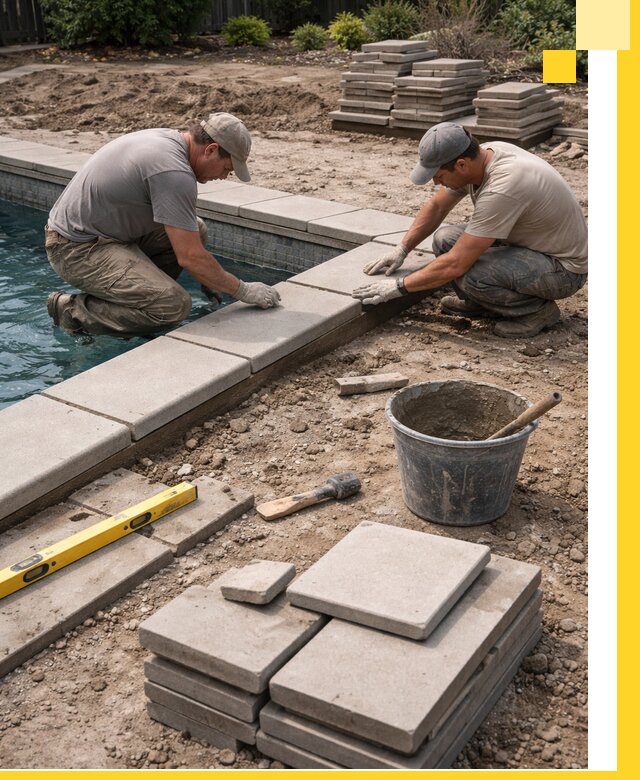 Установка и изготовление копингового камня для бассейнов в Нижнем Новгороде