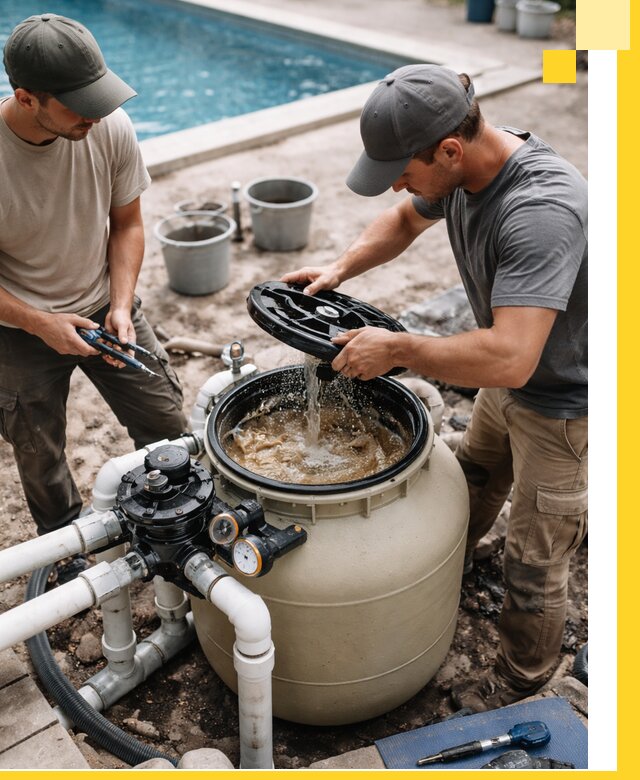 Установка и обслуживание песочных фильтров для бассейнов в Нижнем Новгороде