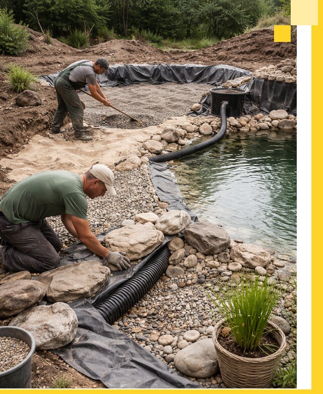Строительство природных бассейнов и озер в Нижнем Новгороде под ключ