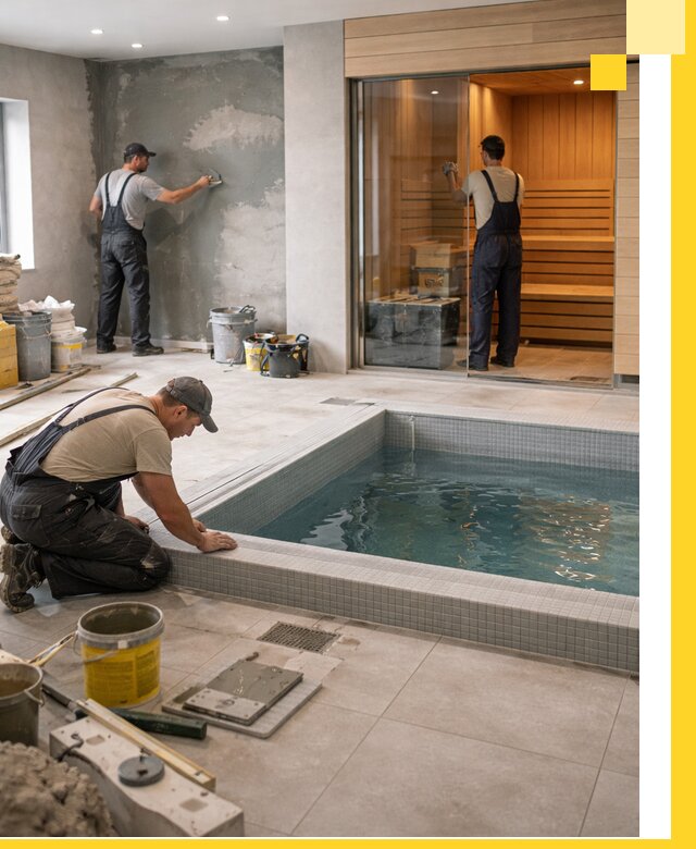 Проектирование и строительство сауны с бассейном в Нижнем Новгороде