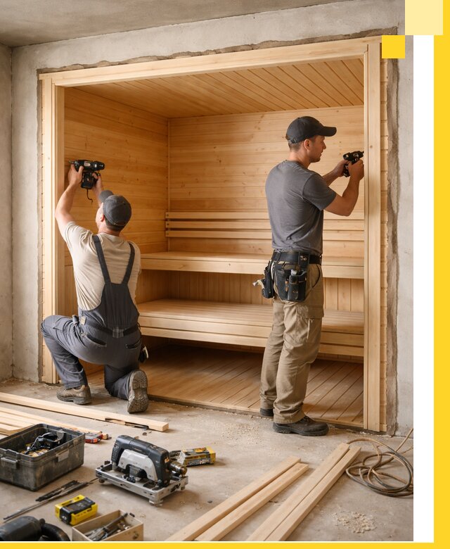 Монтаж саун под ключ в Нижнем Новгороде — проектирование и установка