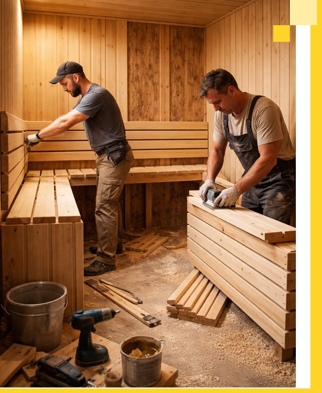 Профессиональный комплексный ремонт саун под ключ в Нижнем Новгороде