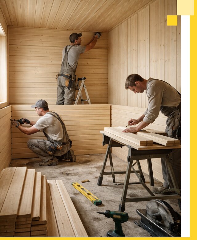 Обшивка саун в Нижнем Новгороде из натуральной древесины под ключ