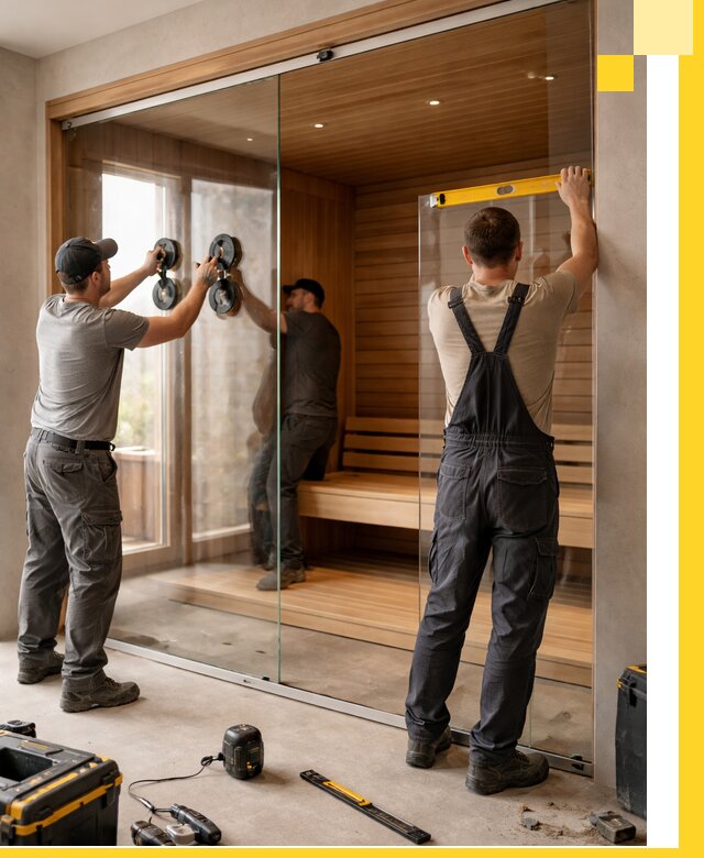 Производство и монтаж стеклянных саун под ключ в Нижнем Новгороде