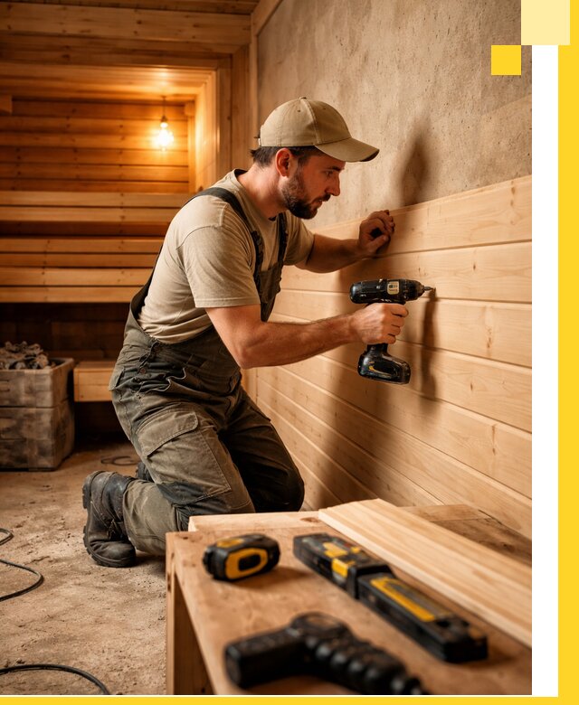 Профессиональная внутренняя отделка бани в Нижнем Новгороде под ключ