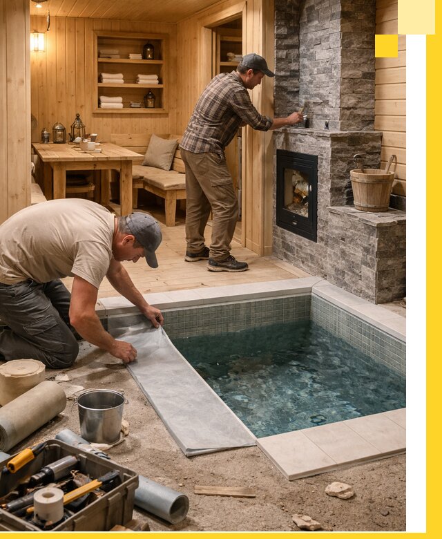 Строительство бань с комнатой отдыха под ключ в Нижнем Новгороде