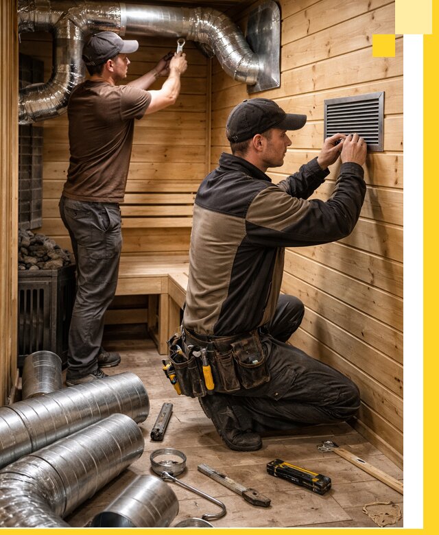 Проектирование и монтаж вентиляции бани в Нижнем Новгороде под ключ