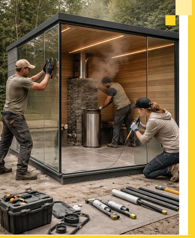 Проектирование и строительство стеклянных бань в Нижнем Новгороде