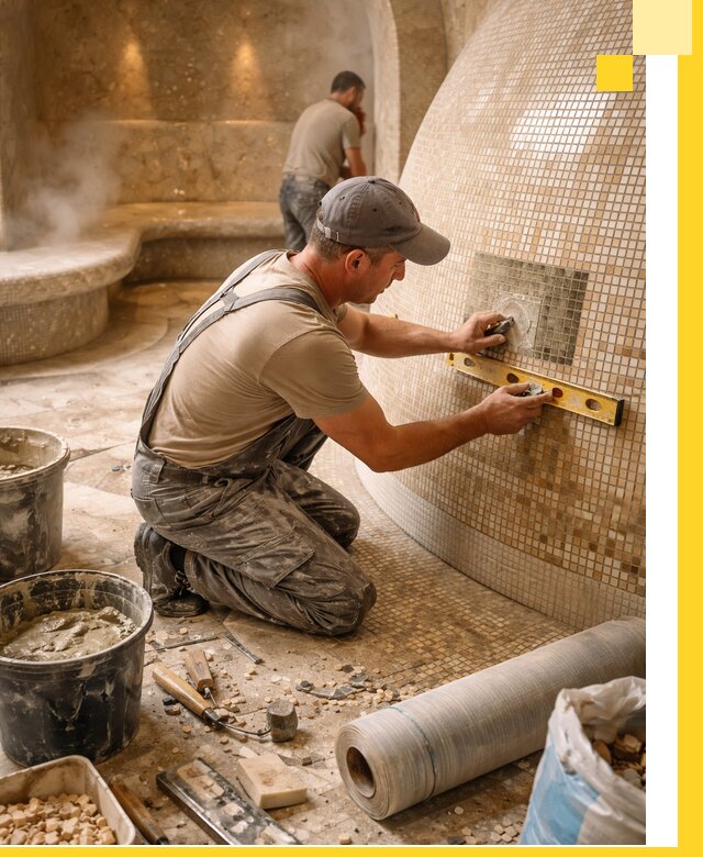 Хамам под ключ в Нижнем Новгороде: проектирование, строительство, отделка