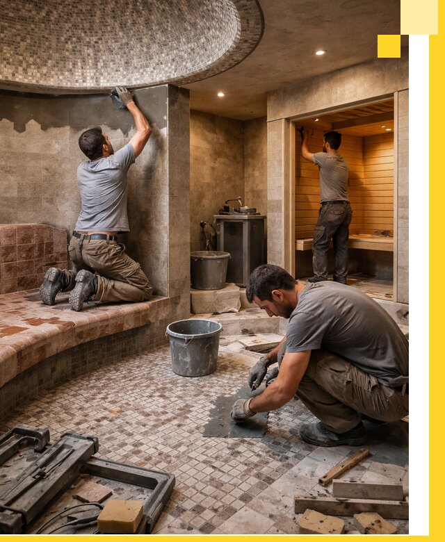 Проект и строительство хамама бани и сауны под ключ в Нижнем Новгороде