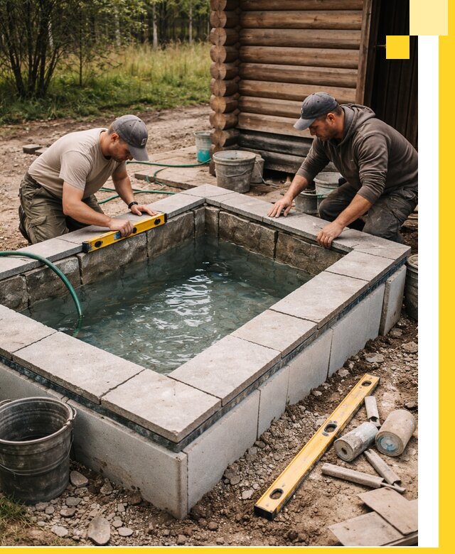 Изготовление и установка холодных купелей под ключ в Нижнем Новгороде